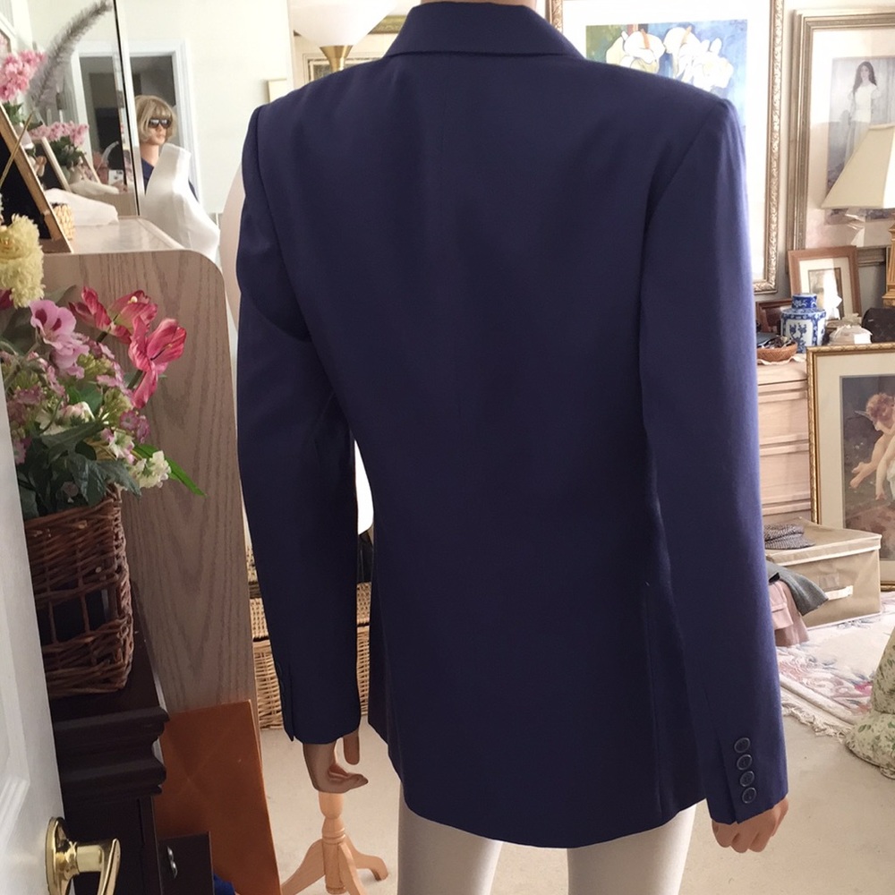 Vintage Talbots 100% Wool Double Breasted Blazer Made in Japan Size 4 - Picture 4 of 12